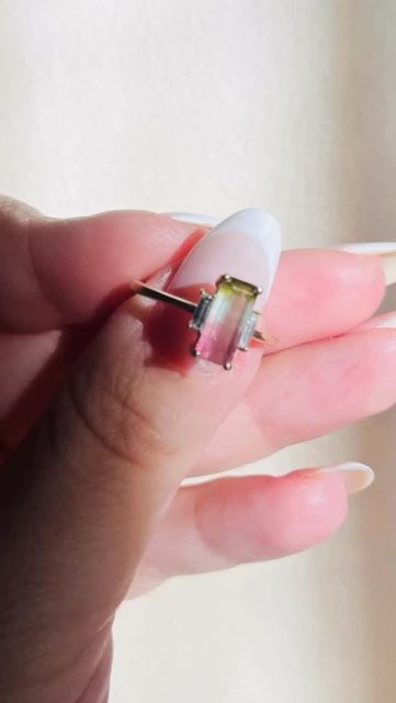 The Serena Ring captures the soul of Brazilian watermelon tourmaline, where nature paints with light and time.
Each shade melts into the next, a reflection of balance and the earth’s gentle artistry.
Framed by two baguette-cut diamonds and sculpted in 14k gold. 💚💗✨
#AmareliaJewelry #SerenaRing #WatermelonTourmaline #BrazilianGemstones #FineJewelry #TourmalineMagic #NatureInColor