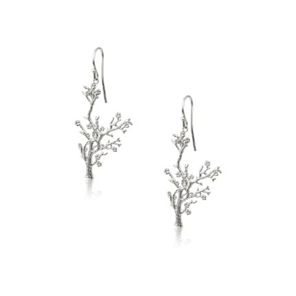 Sakura Silver Earrings
