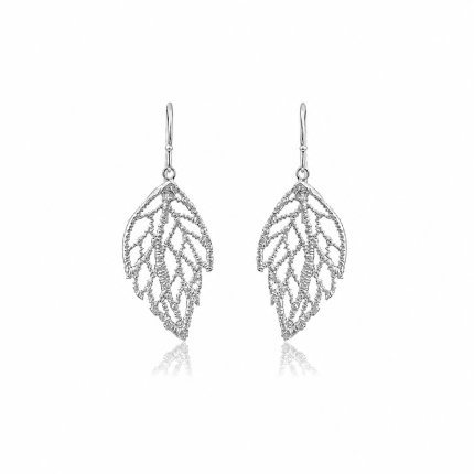 Pluma Earrings in Silver