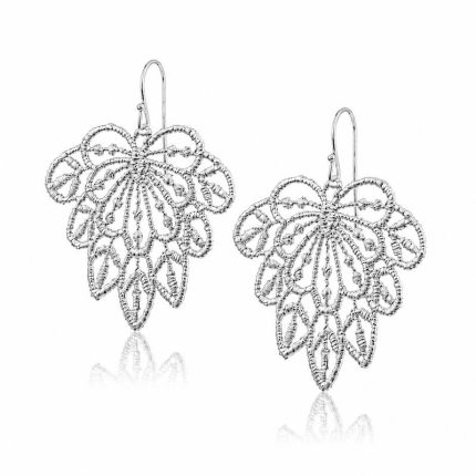 Rosette Earrings in Silver